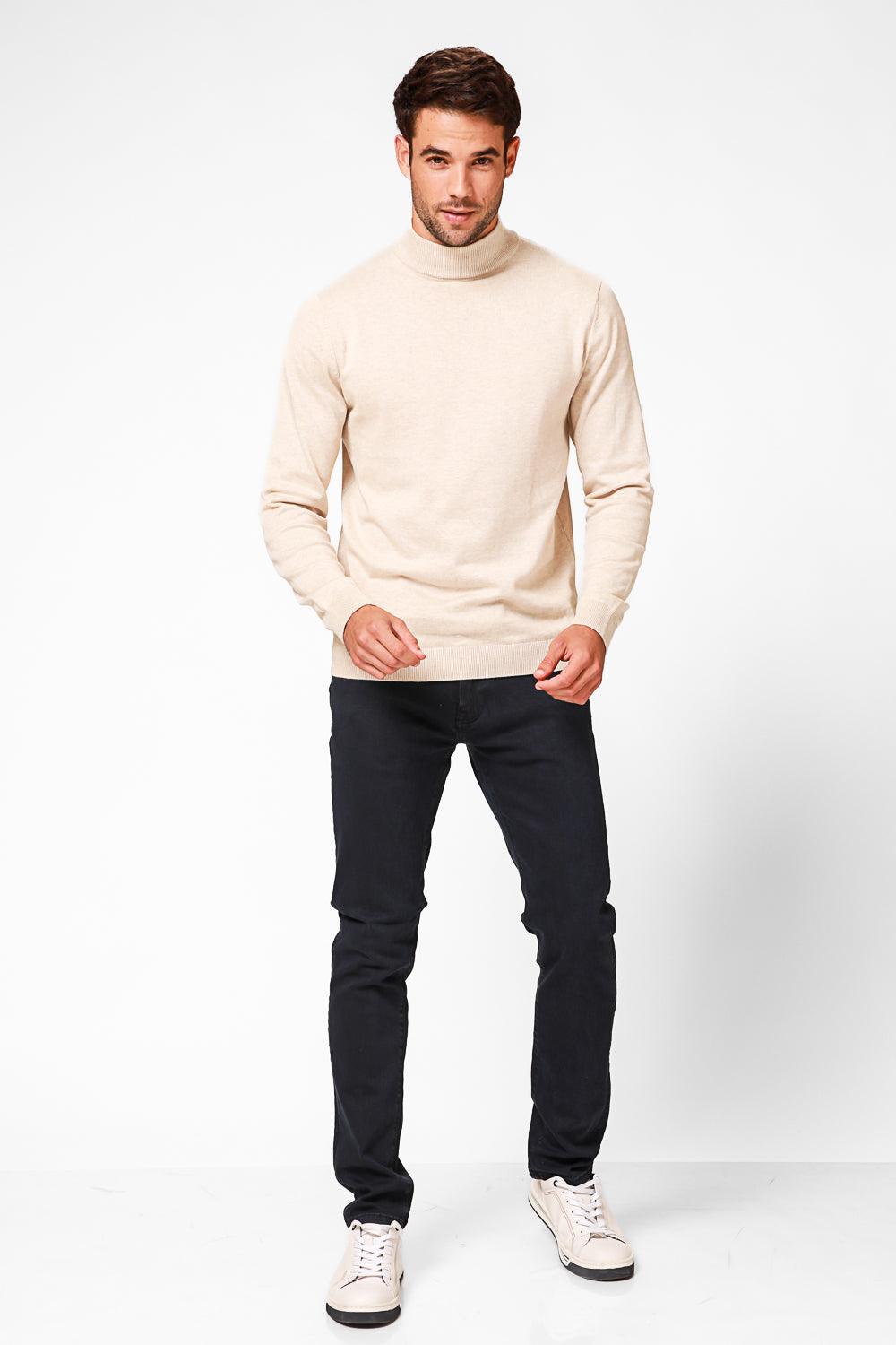 KENNETH COLE - ג'ינס כותנה לייקרה Slim בצבע נייבי - MASHBIR//365