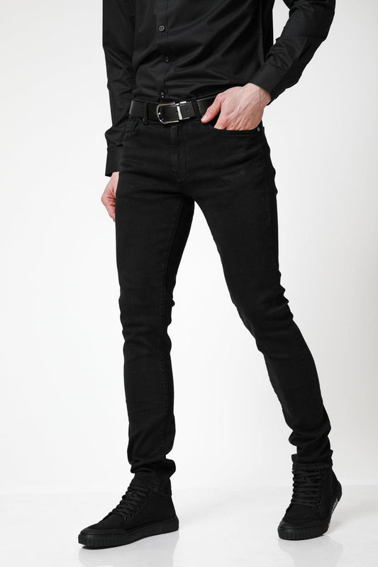 KENNETH COLE - ג'ינס כותנה לייקרה Slim בצבע שחור - MASHBIR//365