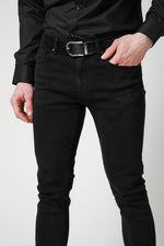 KENNETH COLE - ג'ינס כותנה לייקרה Slim בצבע שחור - MASHBIR//365