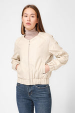 KENNETH COLE - ג'קט בומבר בצבע STONE - MASHBIR//365