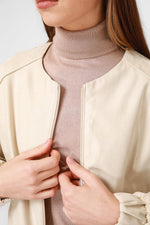 KENNETH COLE - ג'קט בומבר בצבע STONE - MASHBIR//365