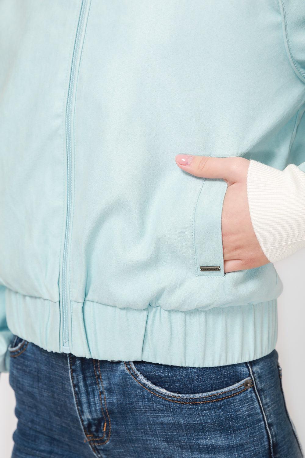 KENNETH COLE - ג'קט בומבר בצבע תכלת - MASHBIR//365