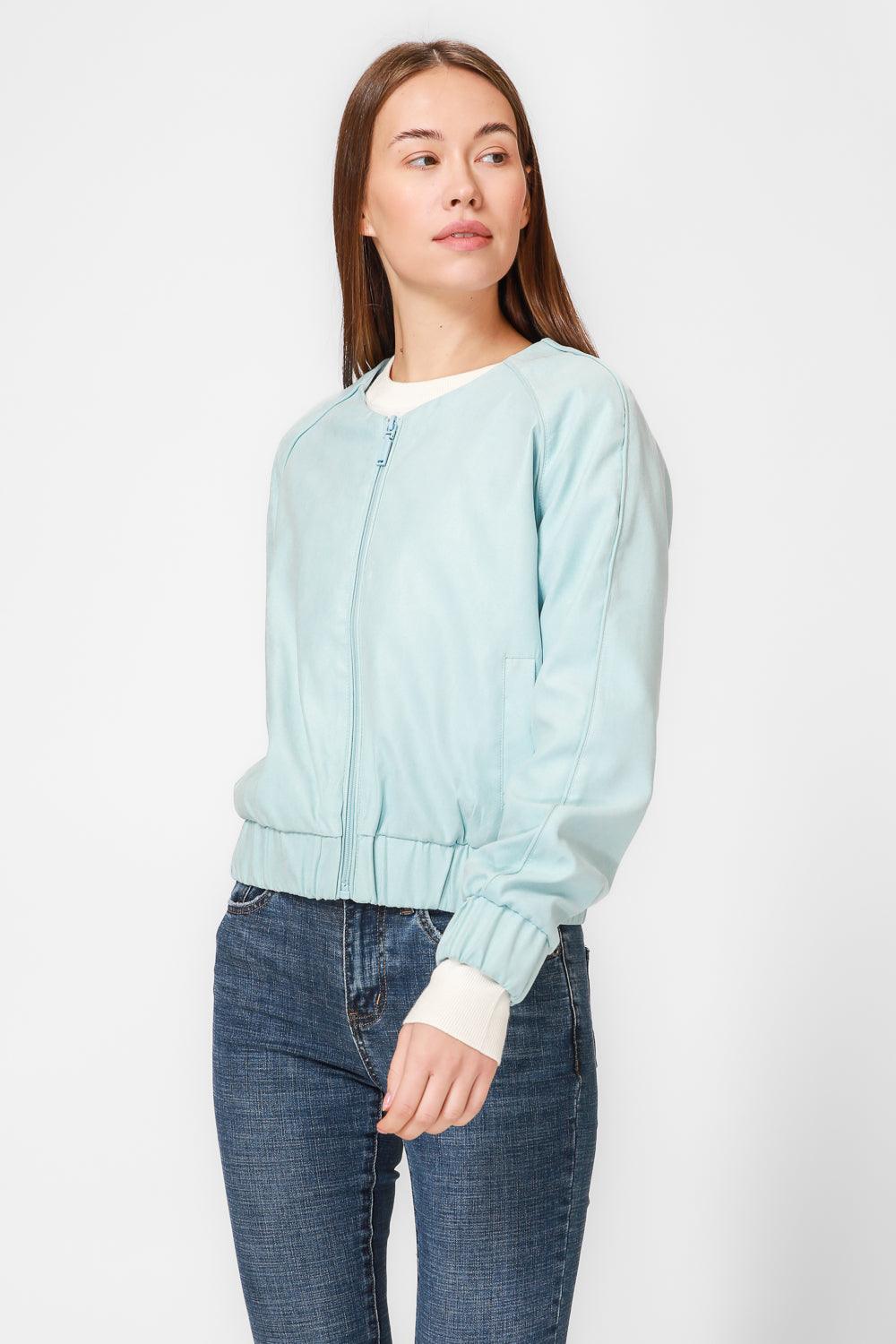 KENNETH COLE - ג'קט בומבר בצבע תכלת - MASHBIR//365