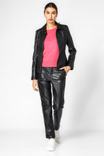 ג'קט דמוי עור שחור | קנת קול