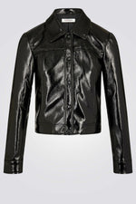 MORGAN - ג'קט דמוי עור בצבע שחור - MASHBIR//365