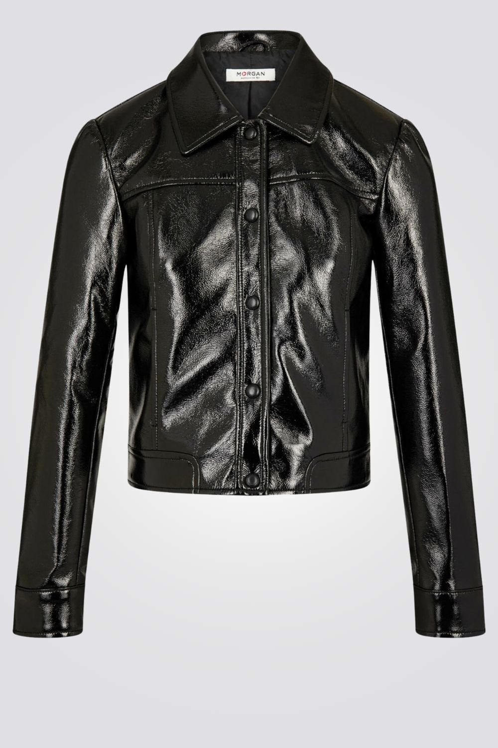 MORGAN - ג'קט דמוי עור בצבע שחור - MASHBIR//365