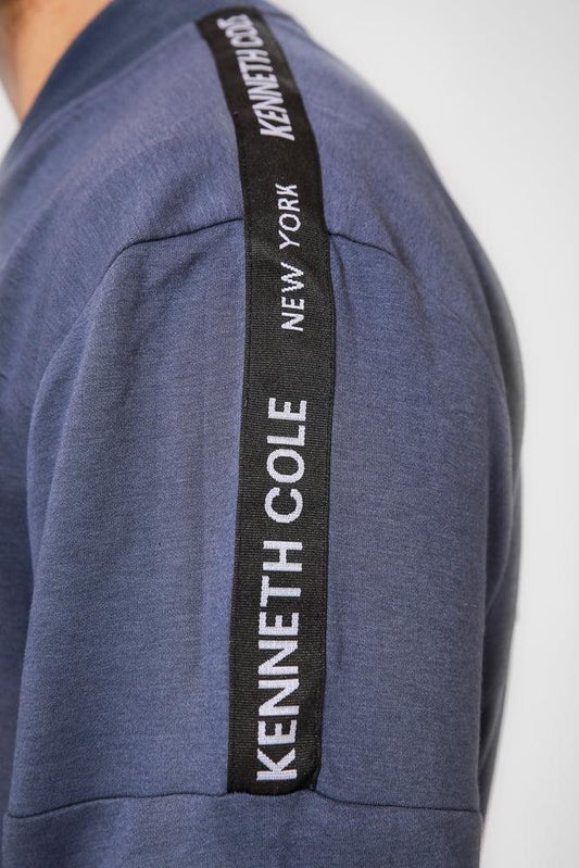 KENNETH COLE - ג'קט דנים שחור עם כיתוב לוגו בכתף - MASHBIR//365