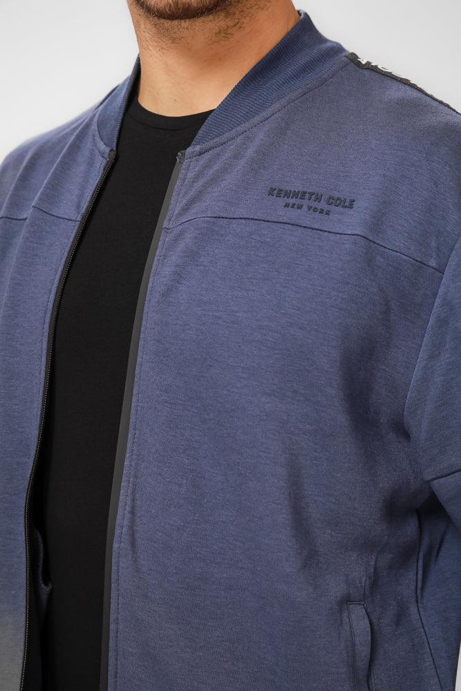 KENNETH COLE - ג'קט דנים שחור עם כיתוב לוגו בכתף - MASHBIR//365