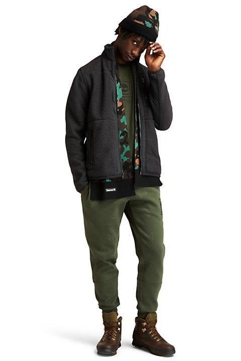 TIMBERLAND - ג'קט פליז SHERPA שחור - MASHBIR//365