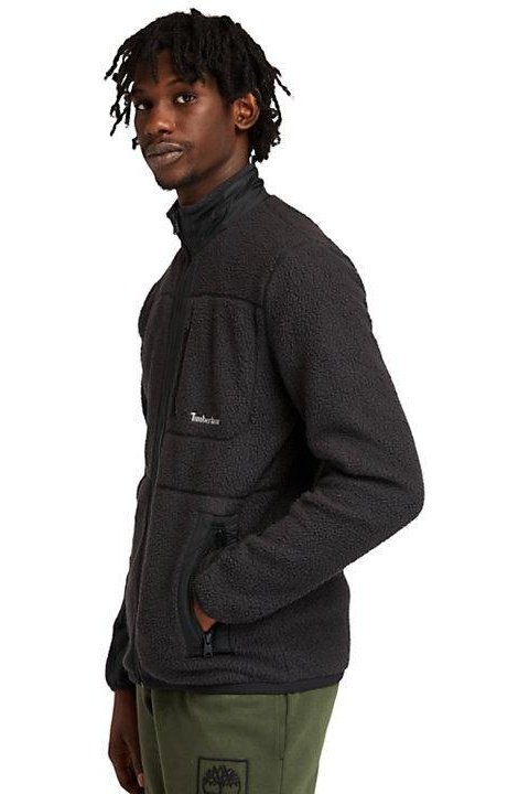 TIMBERLAND - ג'קט פליז SHERPA שחור - MASHBIR//365