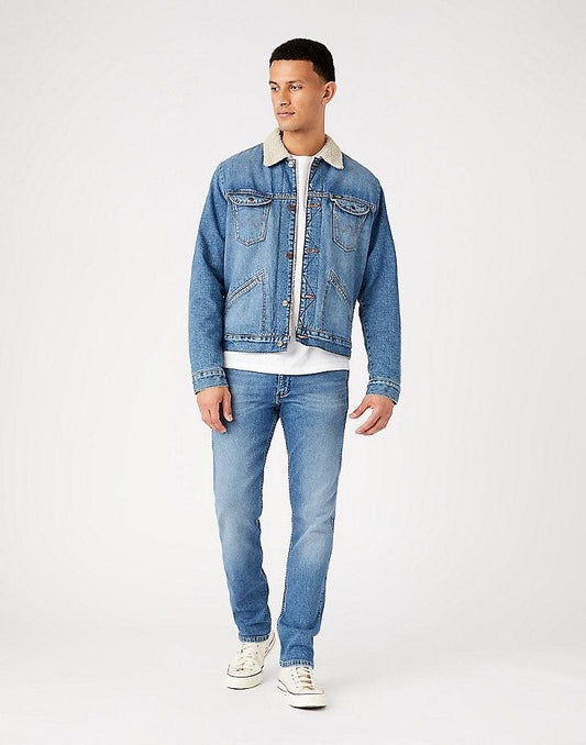 WRANGLER - ג'קט ג'ינס 124MJ SHERPA IN 3 YEARS בצבע כחול - MASHBIR//365