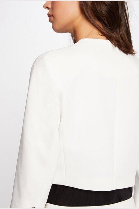 MORGAN - ג'קט גזרה ישרה בצבע אוף וויט - MASHBIR//365