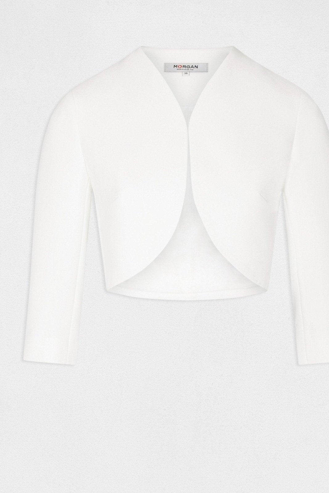 MORGAN - ג'קט גזרה ישרה בצבע אוף וויט - MASHBIR//365
