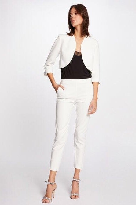 MORGAN - ג'קט גזרה ישרה בצבע אוף וויט - MASHBIR//365