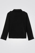 OKAIDI - ג'קט ילדות עם רוכסן אלכסוני בשחור - MASHBIR//365