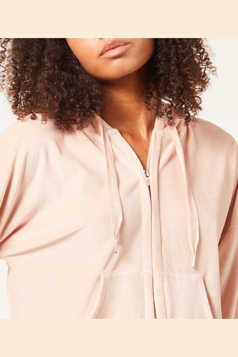 ETAM - ג'קט קפוצ'ון קטיפתי YED ורוד פודרה - MASHBIR//365