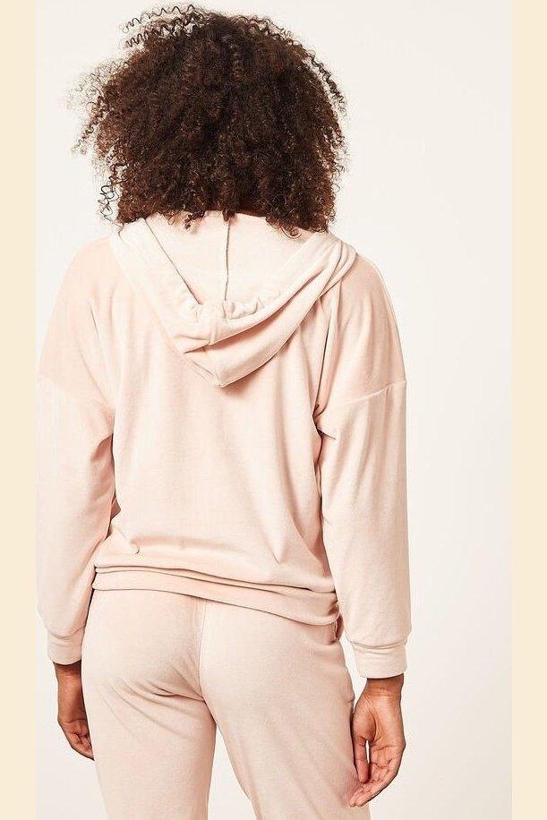 ETAM - ג'קט קפוצ'ון קטיפתי YED ורוד פודרה - MASHBIR//365