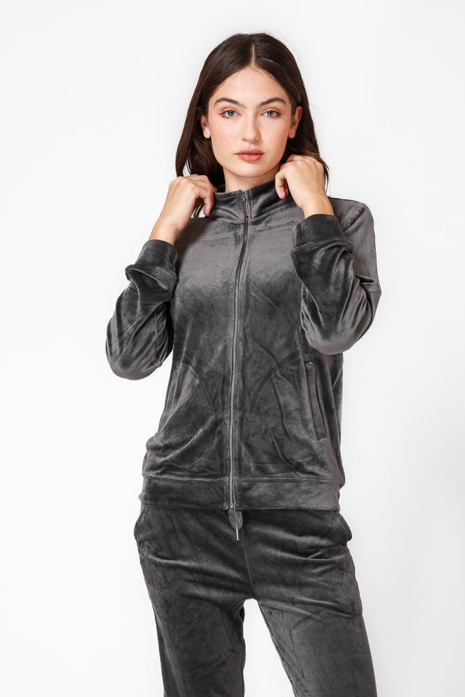 KENNETH COLE - ג'קט קטיפתי אפור כהה - MASHBIR//365