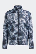 ADIDAS - ג'קט לגברים OWN THE RUN ALLOVER בצבע שחור ולבן - MASHBIR//365