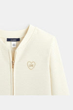 OKAIDI - ג'קט ליב הדפס נקודות בצבע בז' לילדות - MASHBIR//365