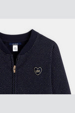 OKAIDI - ג'קט ליב הדפס נקודות בצבע כחול לילדות - MASHBIR//365