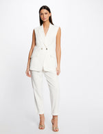 MORGAN - ג'קט ללא שרוולים בצבע לבן - MASHBIR//365