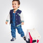 OBAIBI - ג'קט מעיל תינוקות בסגנון קולג' כחול עם שרוול לבן - MASHBIR//365 - 1