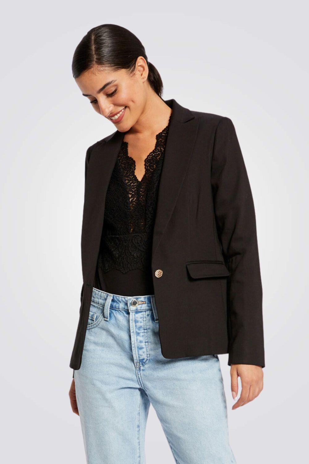 MORGAN - ג'קט מחוייט בצבע שחור - MASHBIR//365