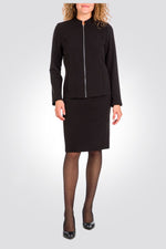 PUNT ROMA - ג'קט נשים צווארון עגול עם רוכסן בשחור - MASHBIR//365