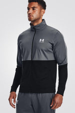 UNDER ARMOUR - ג'קט Pique Track בצבע שחור ואפור - MASHBIR//365