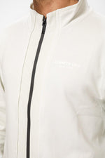 KENNETH COLE - ג'קט רוכסן בשילוב רשת בצבע קרם - MASHBIR//365