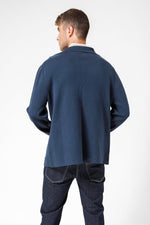 KENNETH COLE - ג'קט סריג עם כיסים בצבע נייבי - MASHBIR//365