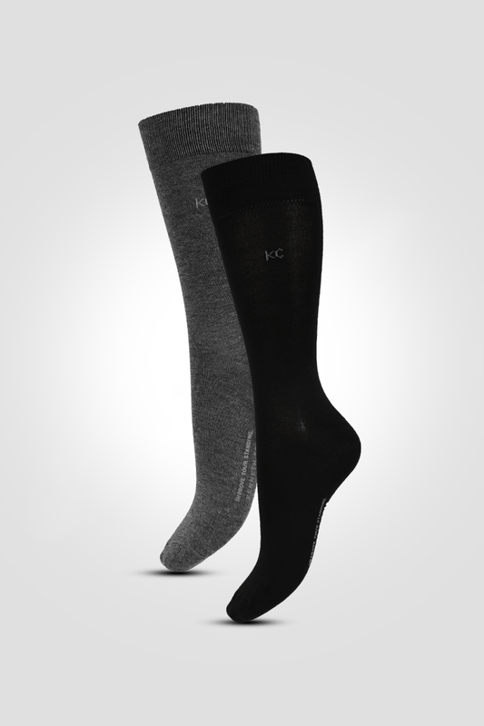 KENNETH COLE - גרביים במבוק לגברים בצבע שחור ואפור - MASHBIR//365