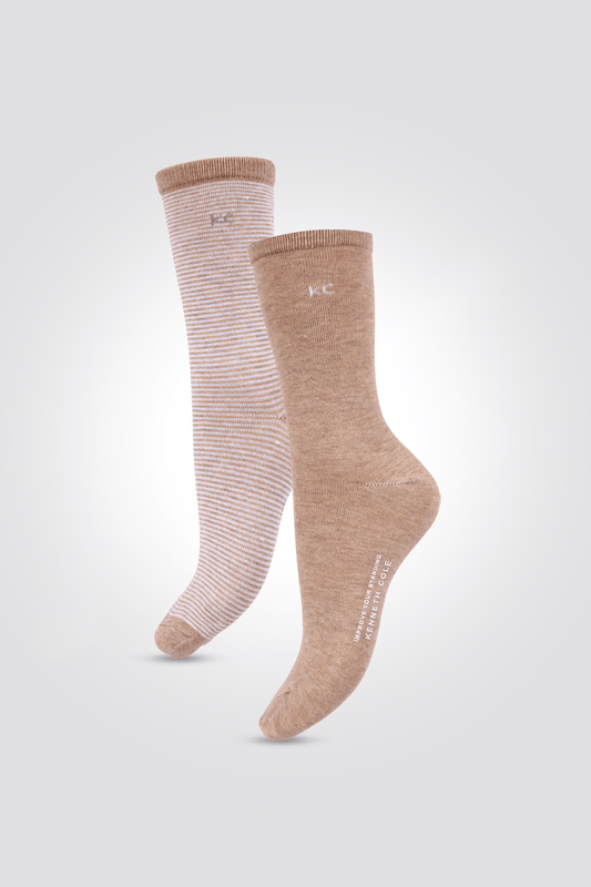 KENNETH COLE - גרביים גבוהות עם דוגמאת פסים בצבעים בהירים - MASHBIR//365
