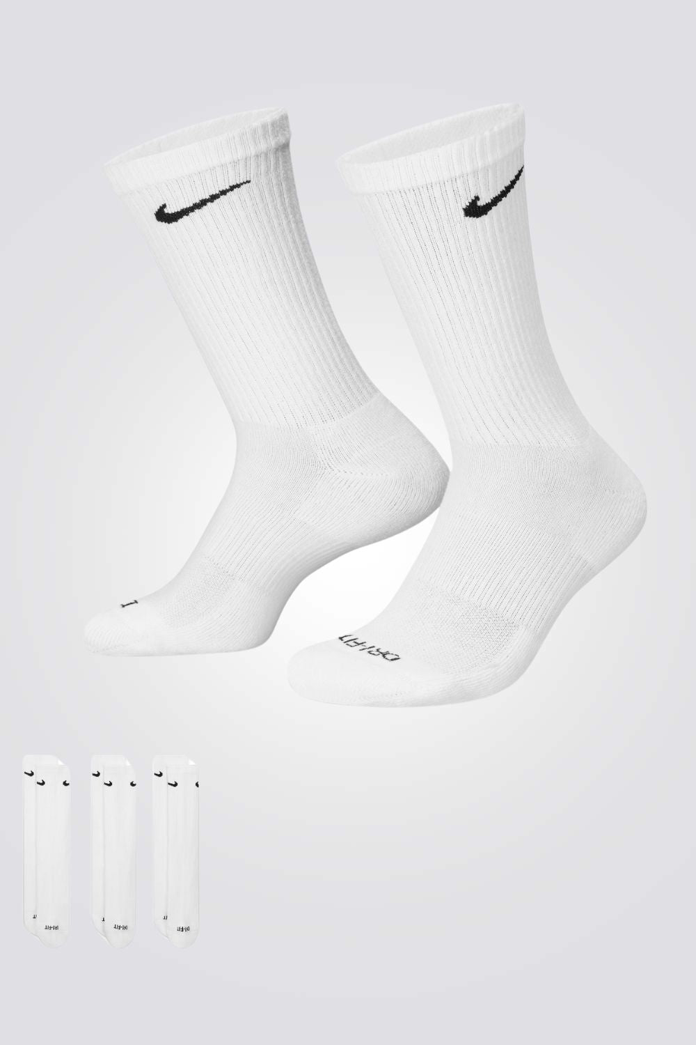 NIKE - גרביים לגברים Everyday Plus Cushioned בצבע לבן - MASHBIR//365