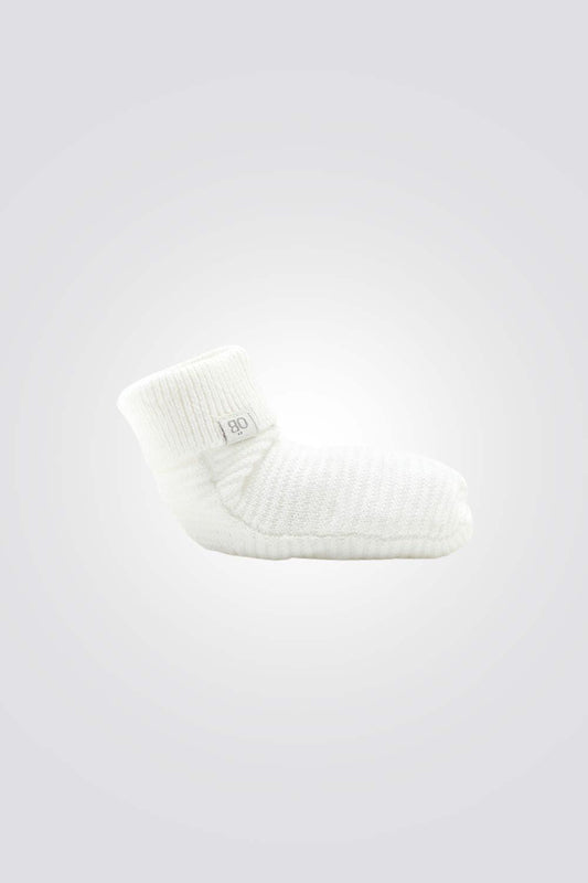 OBAIBI - גרביים סרוגות בצבע לבן לתינוקות - MASHBIR//365