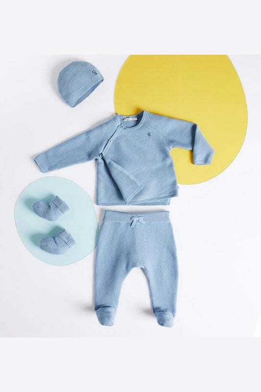 OBAIBI - גרביים סרוגות בצבע כחול לתינוקות - MASHBIR//365