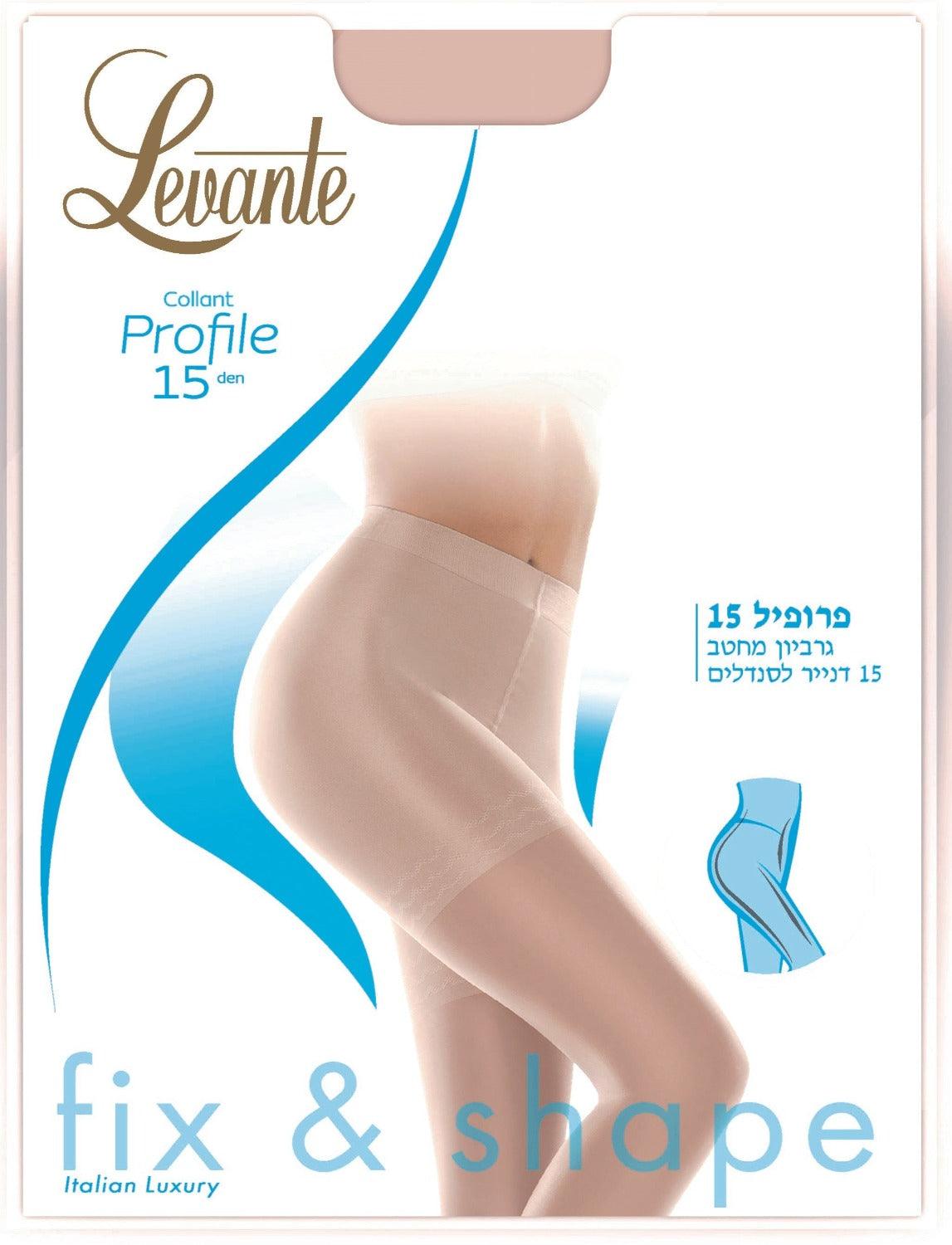 Levante - גרביון קיץ מחטב 15 דנייר PROFILE - MELON צבע גוף בהיר - MASHBIR//365