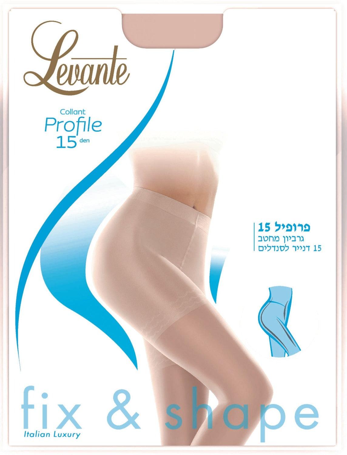 Levante - גרביון קיץ מחטב 15 דנייר PROFILE - שחור - MASHBIR//365