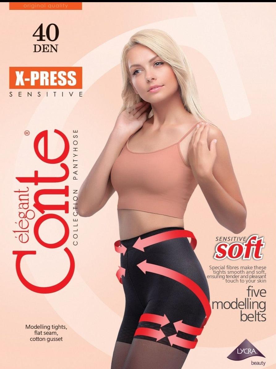 Conte - גרביון מחטב X-PRESS 40 דנייר - שחור - MASHBIR//365