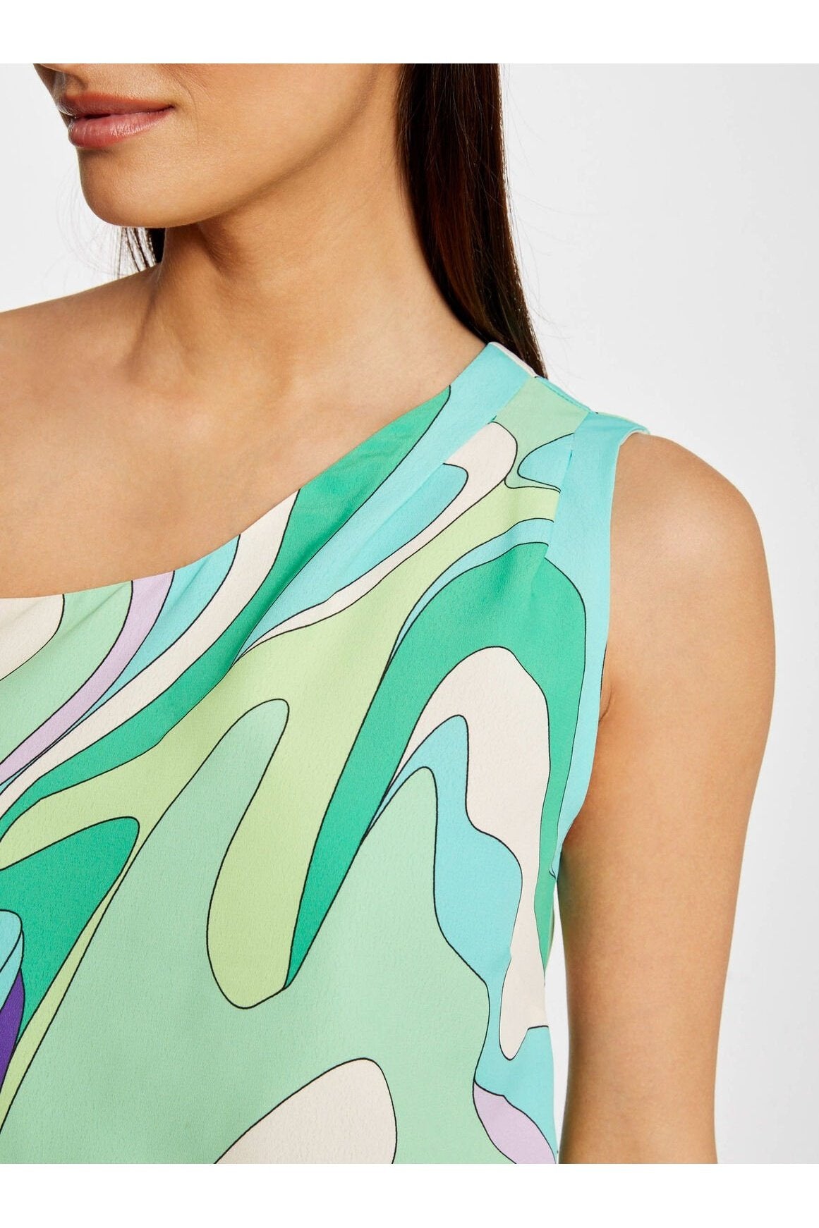 MORGAN - גופיה א- סימטרית בשילוב צבעים - MASHBIR//365