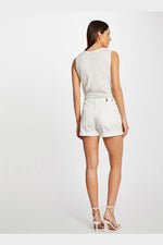 MORGAN - גופיה לבנה עם הדפס בחזית - MASHBIR//365