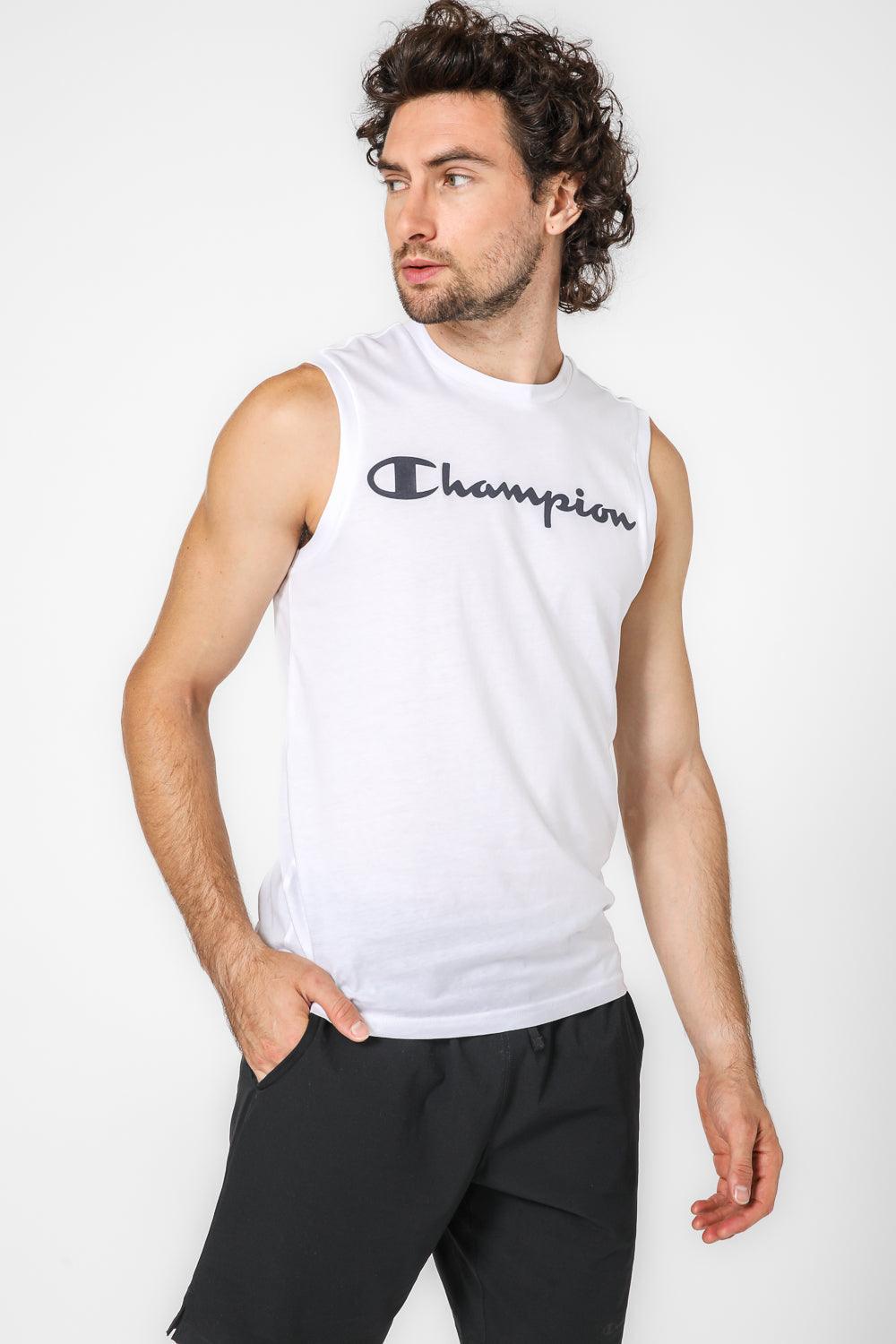 CHAMPION - גופיה SLEEVELESS CREWNECK בצבע לבן - MASHBIR//365