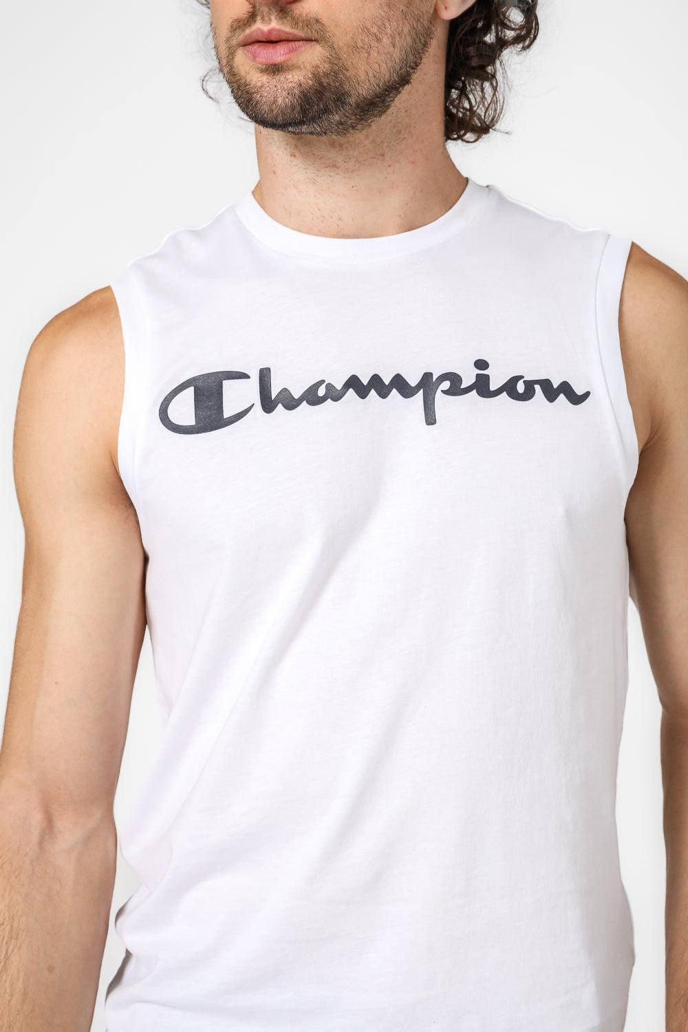 CHAMPION - גופיה SLEEVELESS CREWNECK בצבע לבן - MASHBIR//365