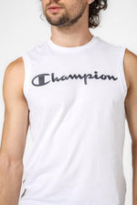 CHAMPION - גופיה SLEEVELESS CREWNECK בצבע לבן - MASHBIR//365