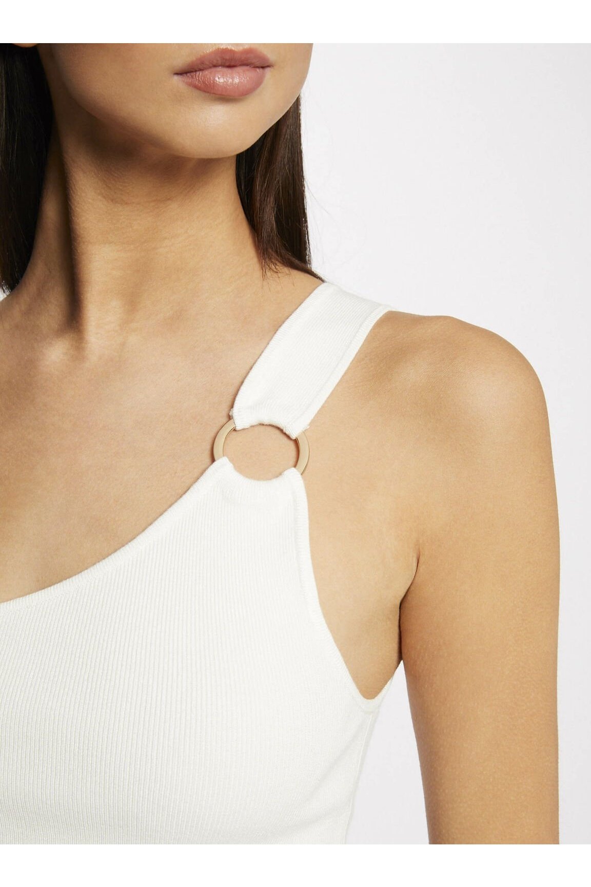 MORGAN - גופיה כתף אחת בצבע לבן - MASHBIR//365