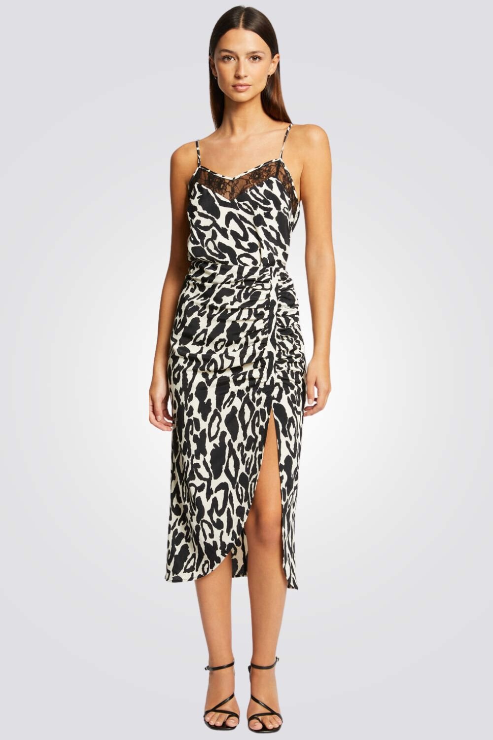 MORGAN - גופייה בהדפס זברה עם סגירת תחרה - MASHBIR//365