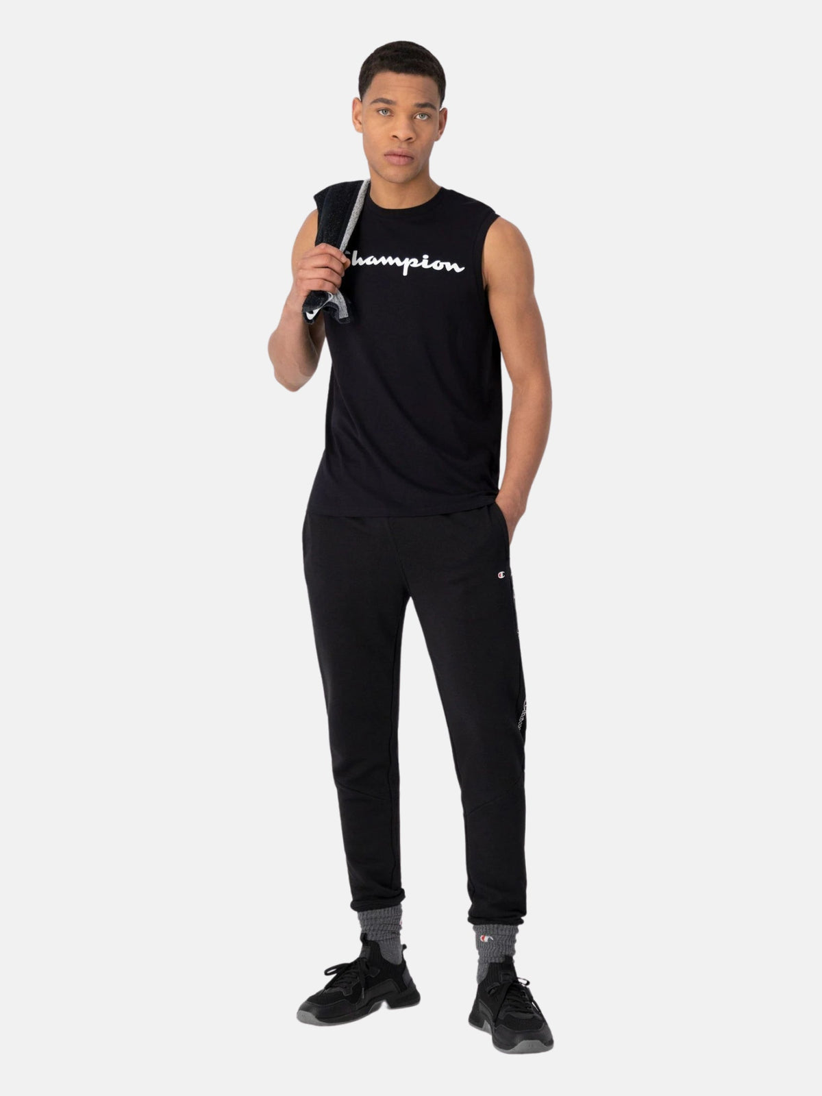CHAMPION - גופייה לגבר בצבע שחור - MASHBIR//365