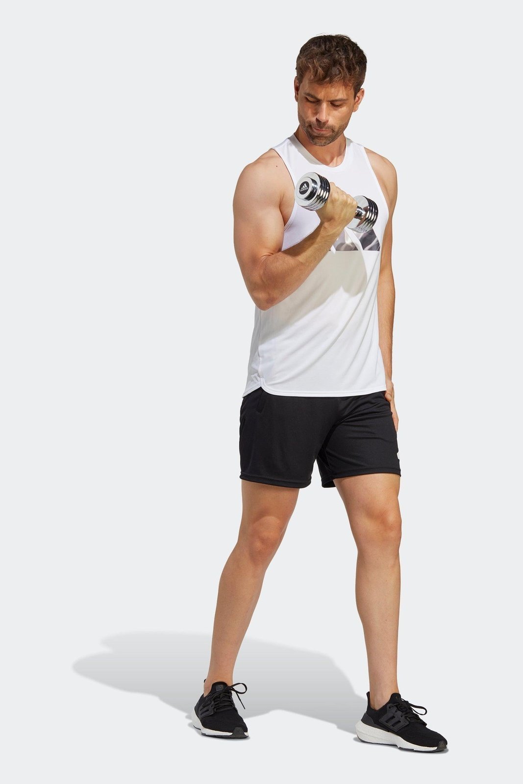 ADIDAS - גופייה לגבר MOVEMENT HIIT בצבע לבן - MASHBIR//365