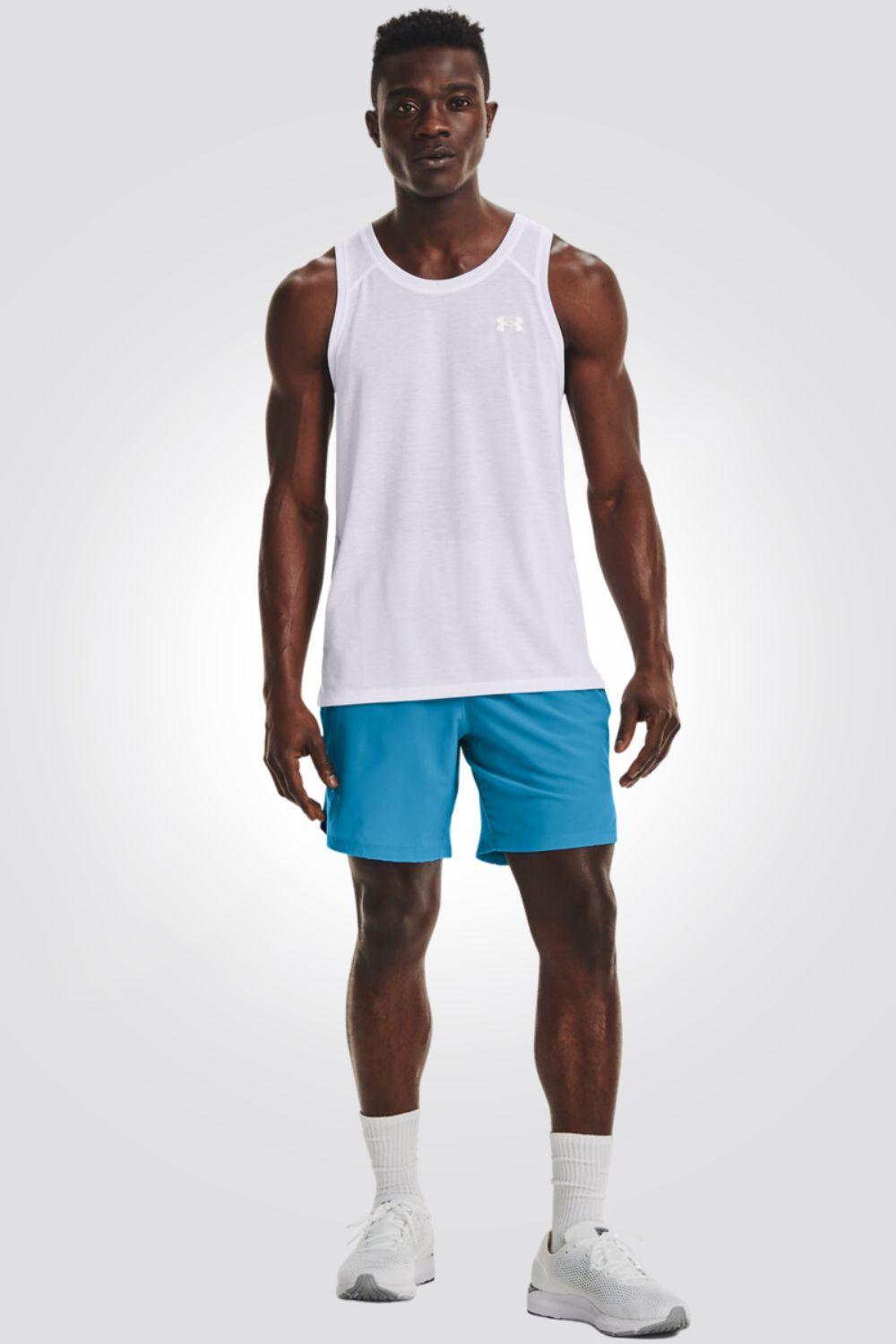 UNDER ARMOUR - גופייה לגבר Streaker Singlet בצבע לבן - MASHBIR//365